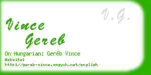 vince gereb business card