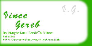 vince gereb business card